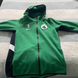 Kelly green boys Boston Celtics zip up hoodie